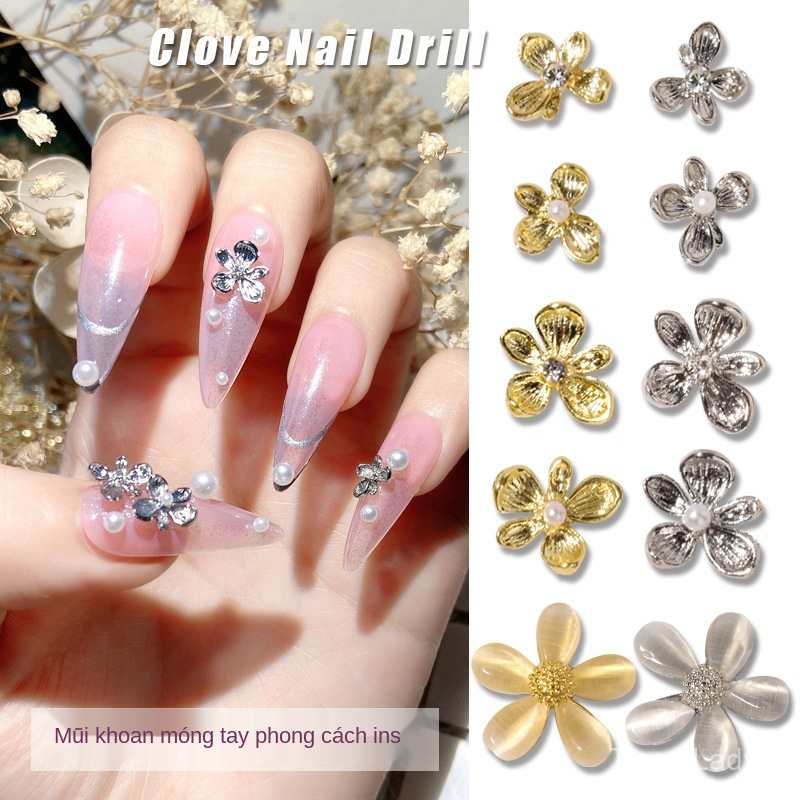 Bộ 5 Phụ Kiện Trang Trí Móng Tay Nghệ Thuật Xinh Xắn