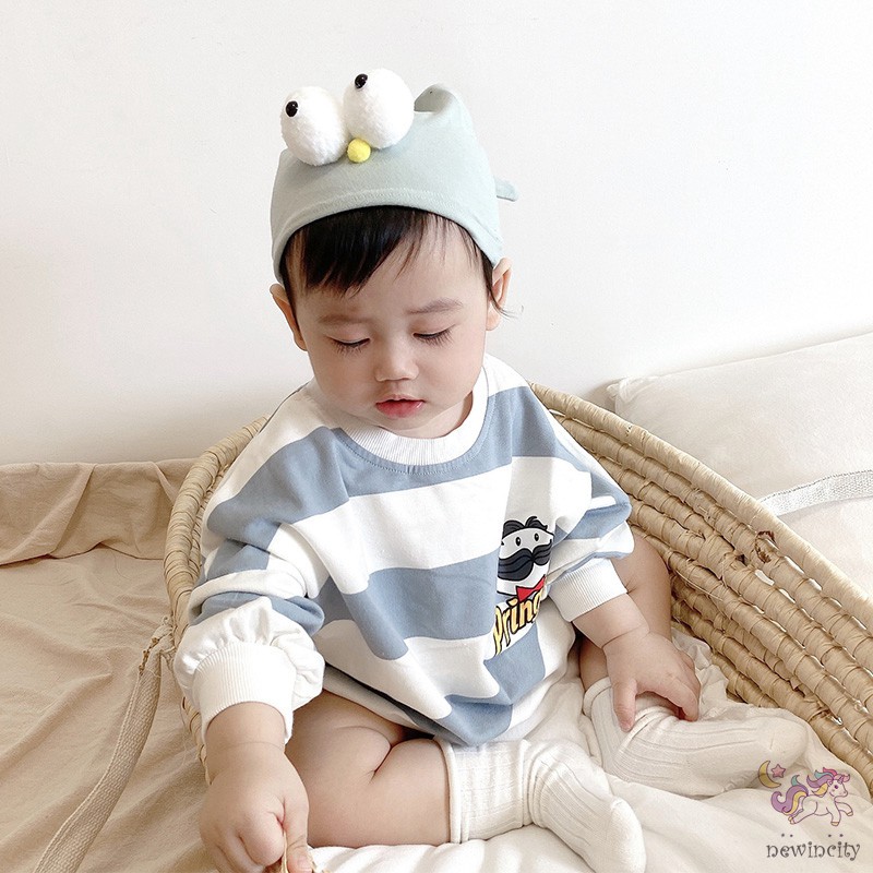 Bộ đồ liền thân kèm nón họa tiết hoạt hình xinh xắn cho trẻ sơn sinh