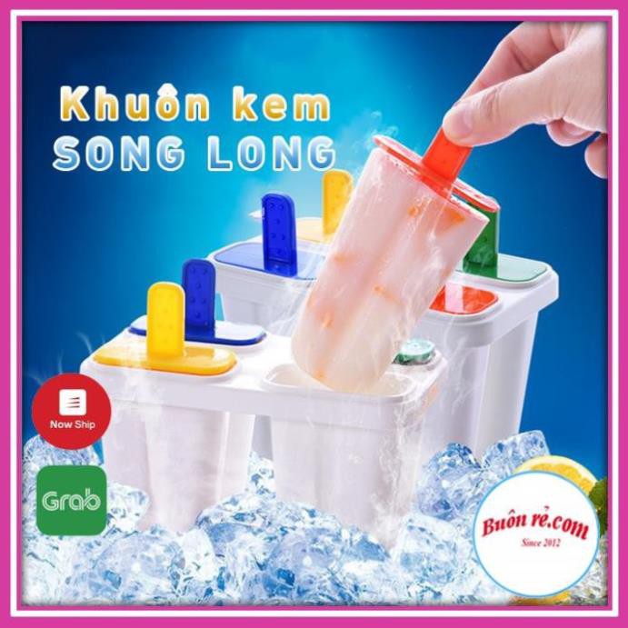 Khuôn kem 4 que Song Long 2867 làm tại nhà tái sử dụng nhiều lần Buôn Rẻ 01200