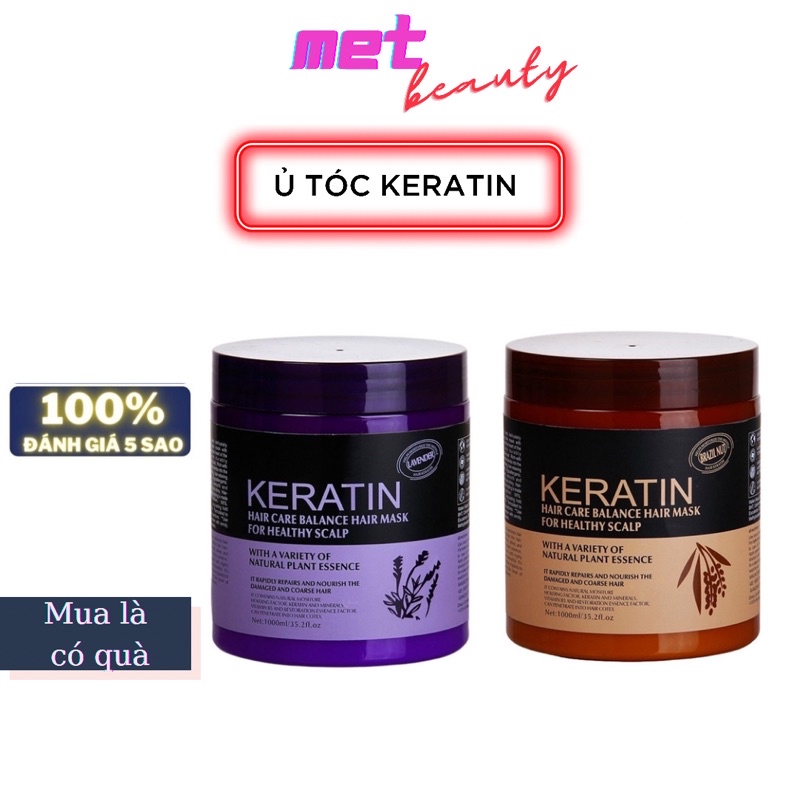 Kem ủ tóc KERATIN COLLAGEN 1000ML LAVENDER BRAZIL NUT - Ủ hấp tóc cung cấp dưỡng chất