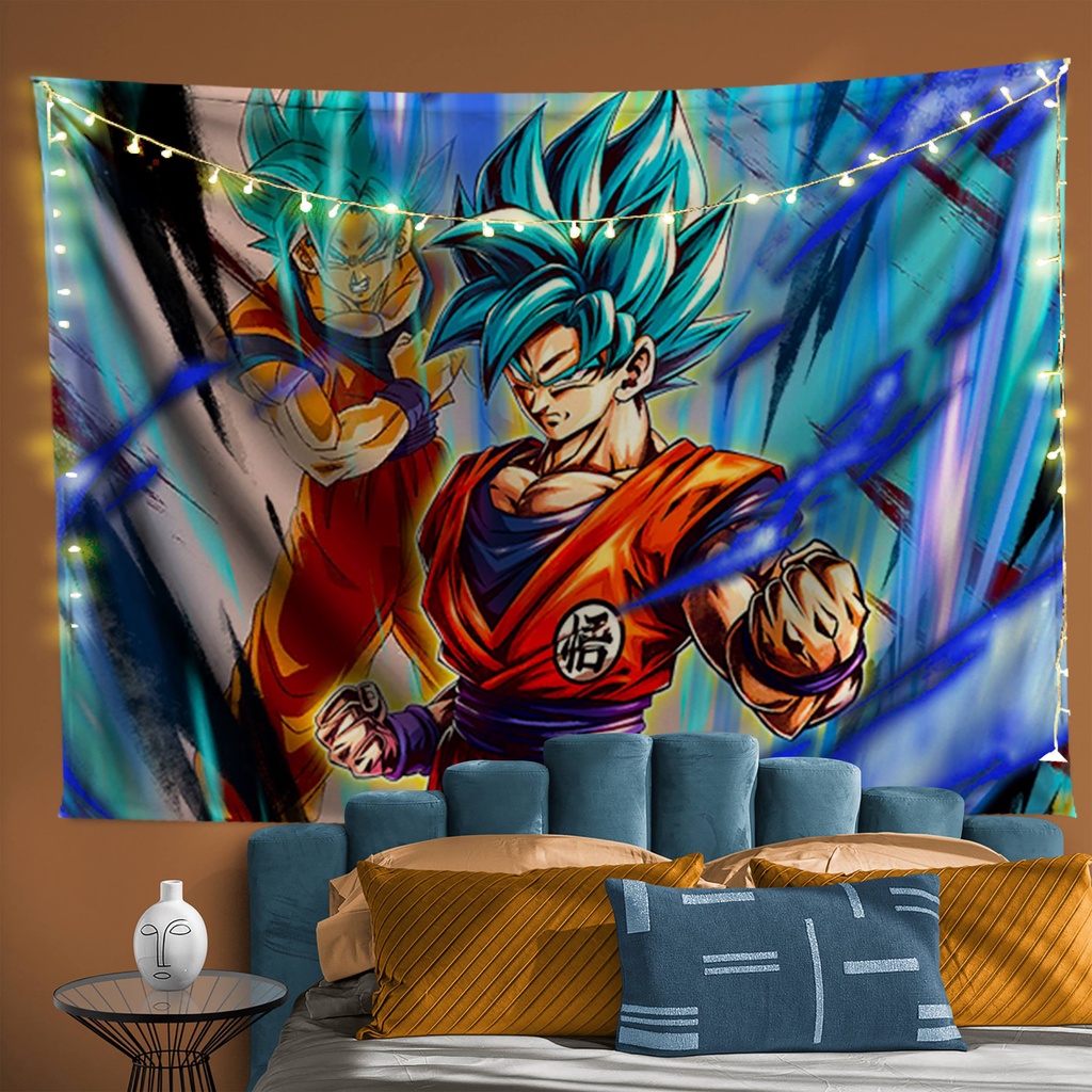 Tranh Vải Decor Dragonball Chất Liệu Lụa Cao Cấp - Tặng Kèm Đèn Led