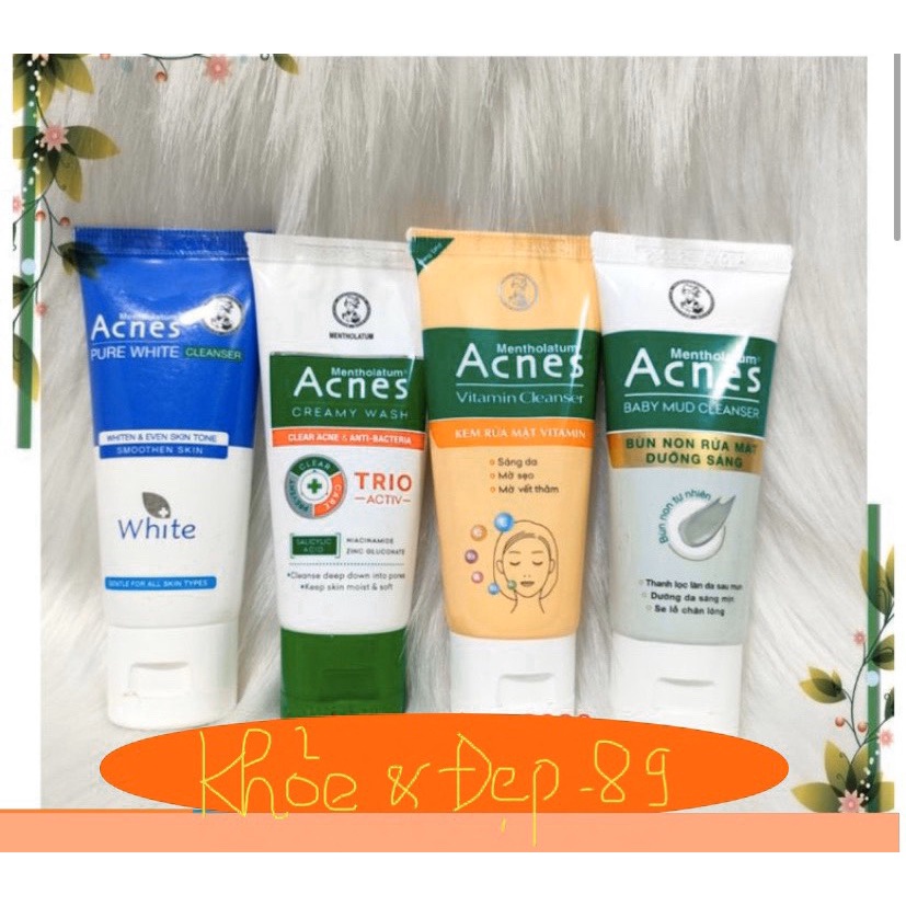 SỮA RỬA MẶT ACNES - KEM RỬA MẶT SÁNG DA, SẠCH MỤN.