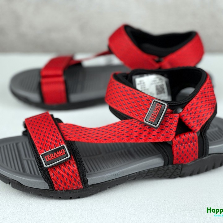 Giày sandal unisex Teramo hay sandan TRM73 - Đỏ kiểu giày sandal nam quai chéo và sandal nữ quai chéo