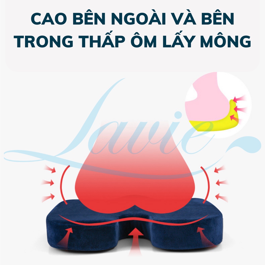 Gối lót ngồi hình chữ U bằng cao su non rất tiện dụng