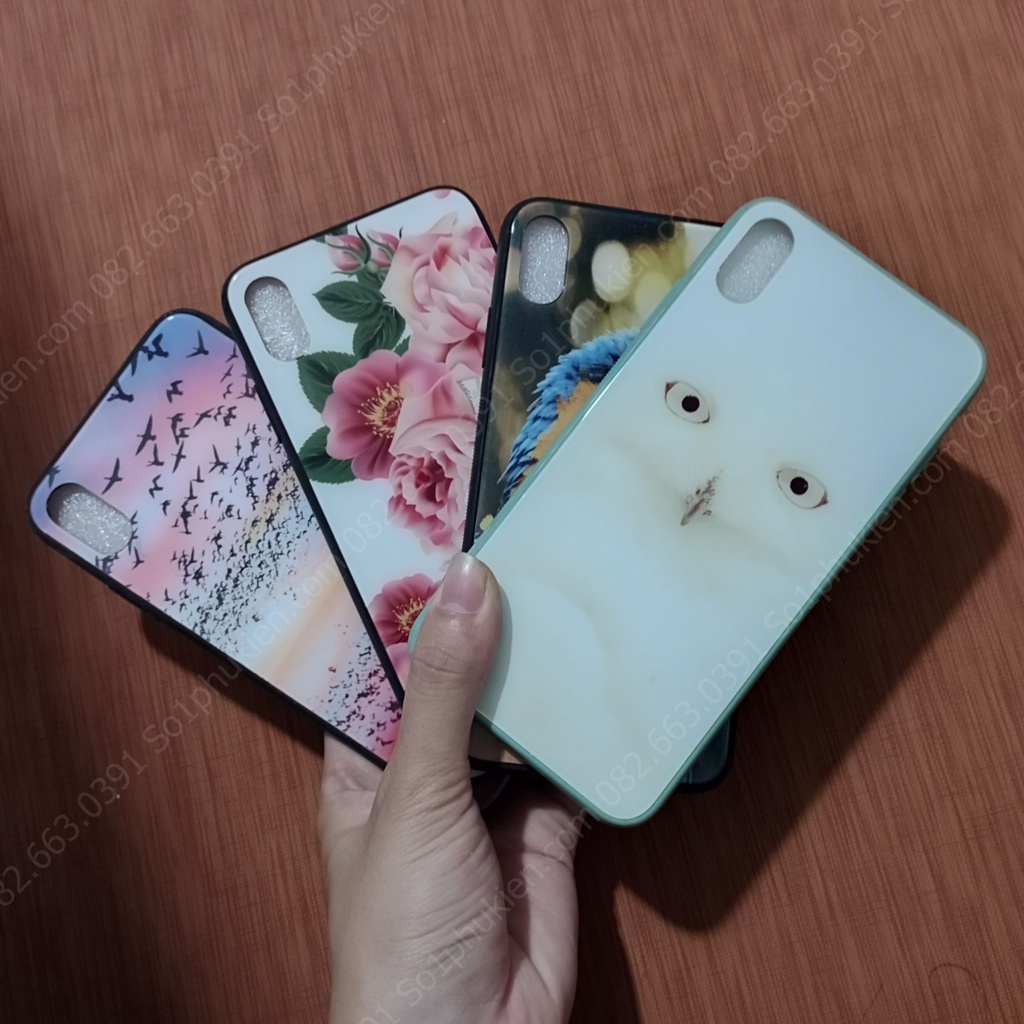 Ốp lưng kính cường lực iphone XS MAX bóng bẩy siêu đẹp, viền dẻo đen silicon