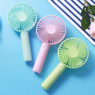Quạt Mini Cầm Tay 3 Tốc Độ Gió Mát Minifan Nhỏ Gọn Và Có Để Để Bàn Tiện Lợi, Quạt Sạc Tích Điện Có Dây Đeo