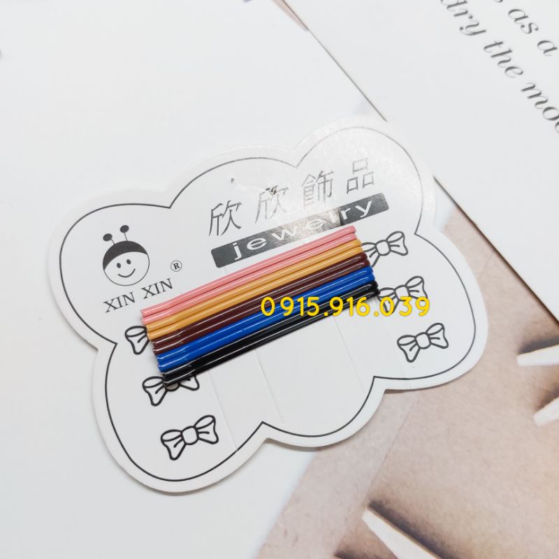 SET 10 KẸP TĂM ĐEN, Kẹp Gim Tăm Cứng Chữ Y Dùng Cho Makeup Làm Tóc