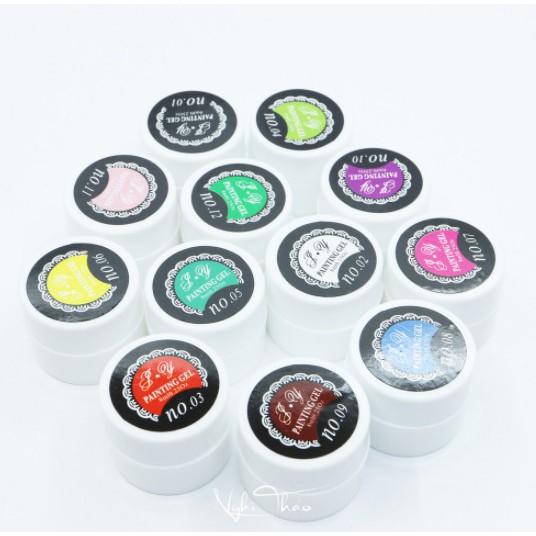 Set gel vẽ 12 màu/ gel vẽ Nail