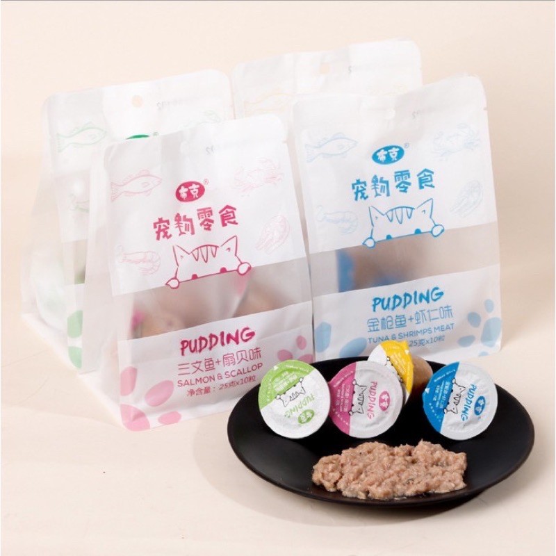 PUDDING HẢI SẢN CHO MÈO 25gr - SOUP THƯỞNG CHO MÈO