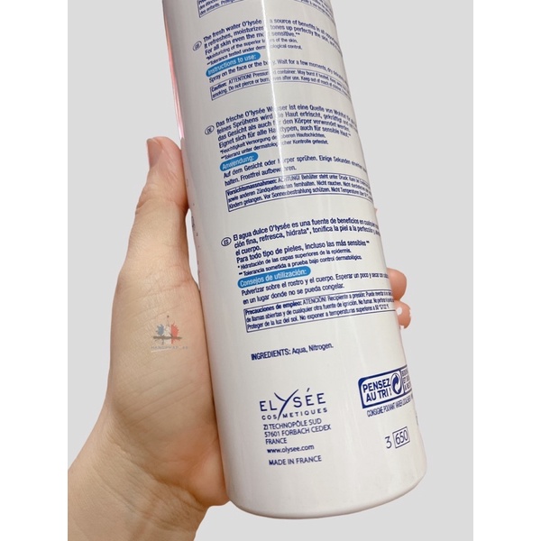 Xịt khoáng O’Lysee Pháp 400ml