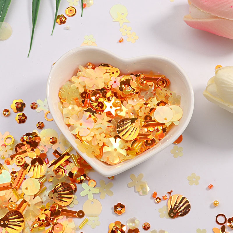 Hạt Kim Sa Hình Vỏ Sò/Hoa/Lá/Sao Biển/Hạt Ngọc Trai Tự May Vá Thủ Công DIY