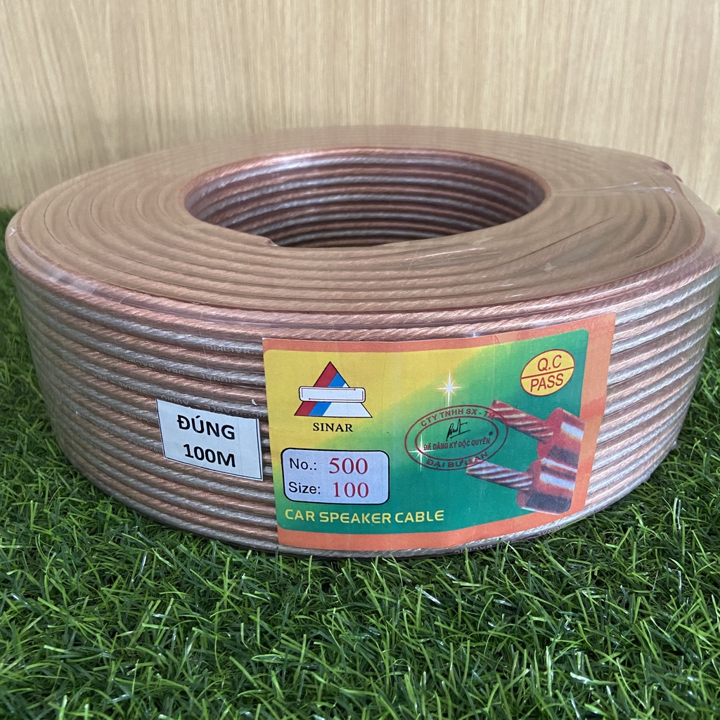 Cuộn 100 mét Dây Loa NÚI 100 tim,200tim, 300tim,400tim, 500tim Kết nối tín hiệu Loa cực tốt . Hàng chuẩn tim . ĐÚNG 100M