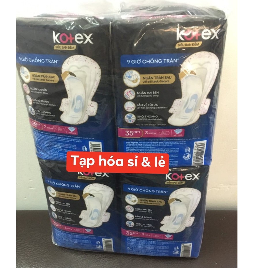 8 Gói Kotex 35cm siêu ban đêm super night (1 gói 3 miếng)