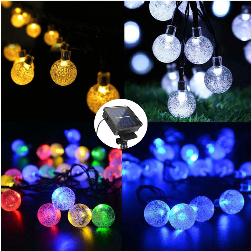 Dây Đèn LED IP65 Hình Quả Bóng Chống Thấm Nước Sử Dụng Năng Lượng Mặt Trời Dùng Trang Trí Ngoài Trời / Tiệc Tùng