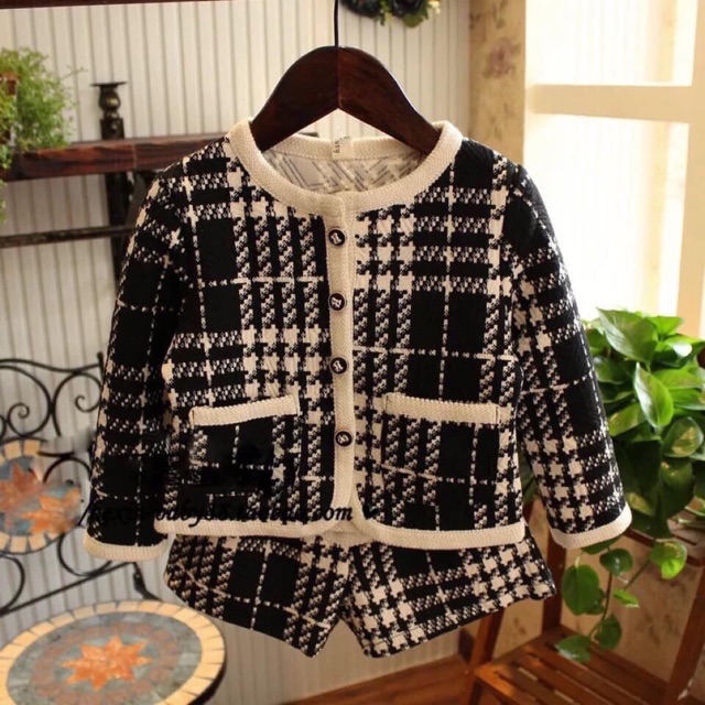 Set dạ kẻ bé gái (2)