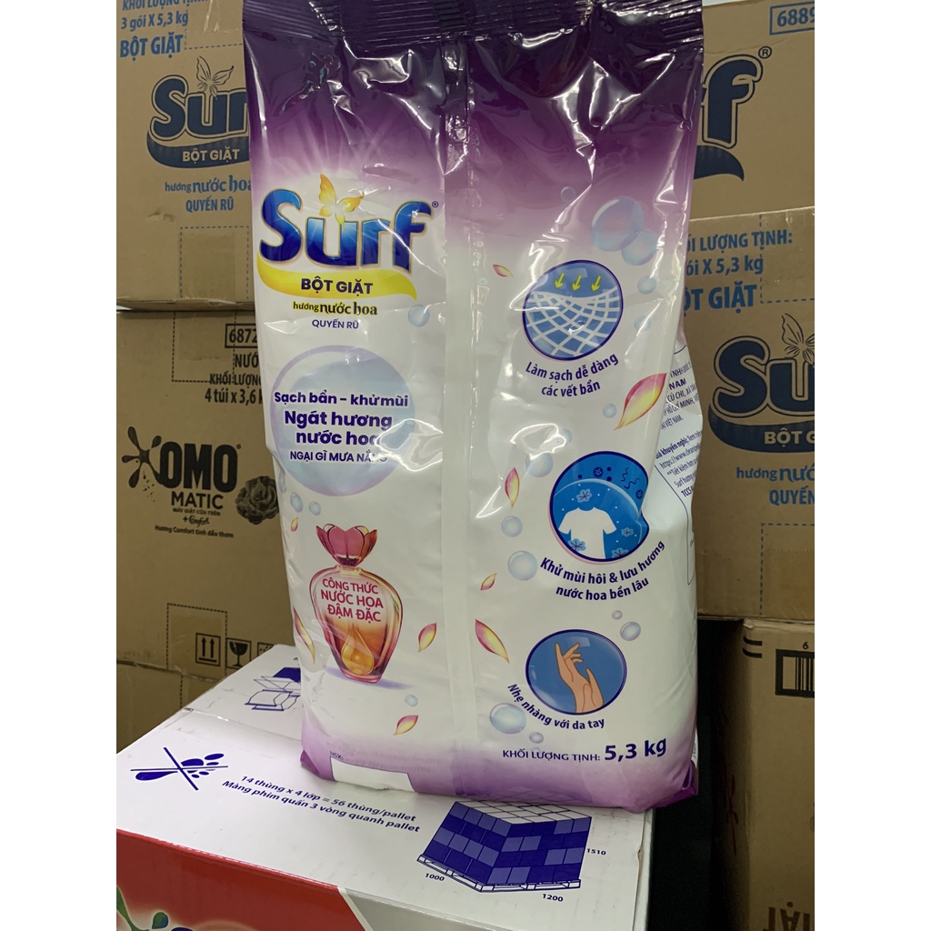 Bột giặt SURF HƯƠNG NƯỚC HOA QUYẾN RŨ bich 5.3KG