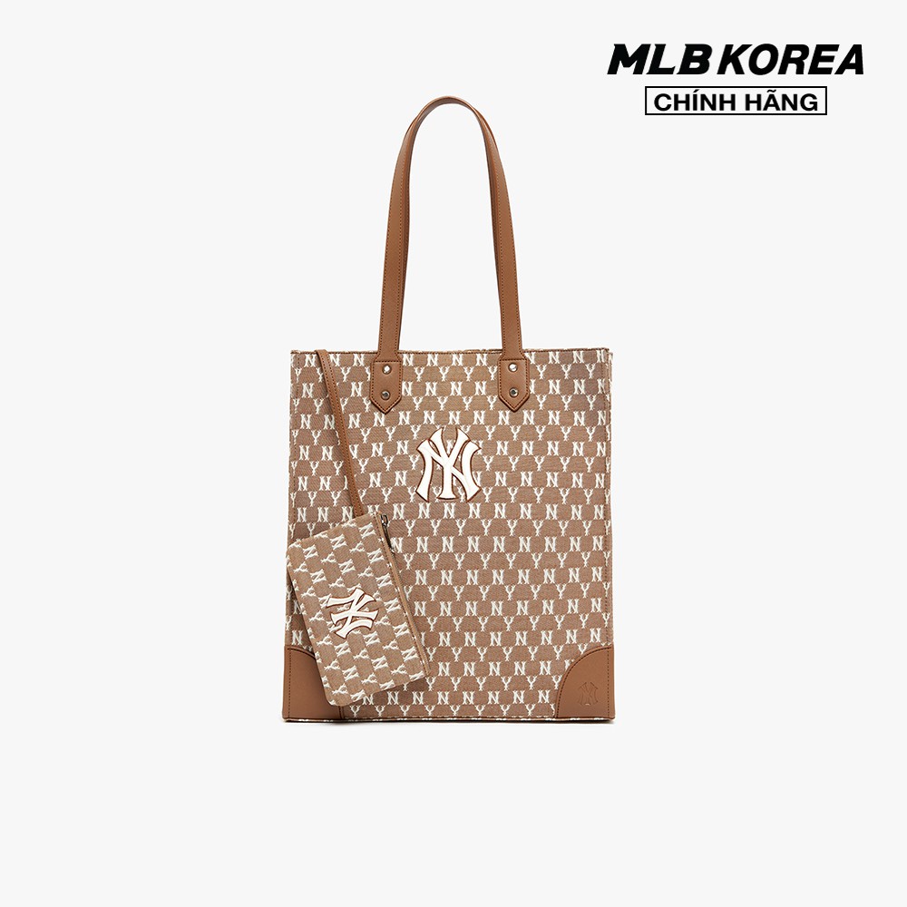 MLB - Túi tote chữ nhật Monogram Jacquard Shopper 3AORL031N-50BGS
