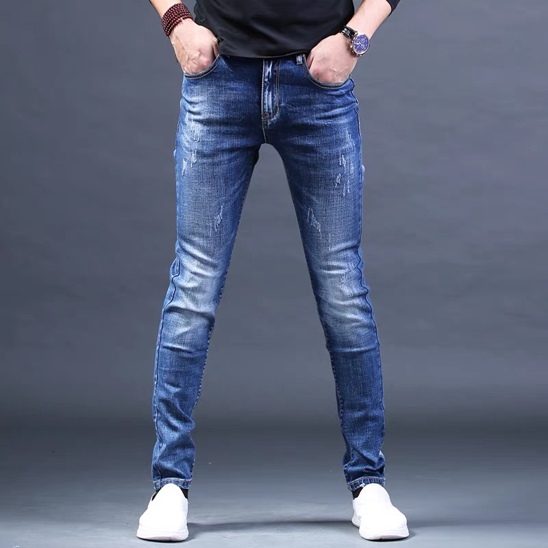 QUẦN JEAN NAM VẢI ĐẸP DÀY MỊN CO GIÃN DÁNG ÔM NHẸ MÀU XANH THANH LỊCH