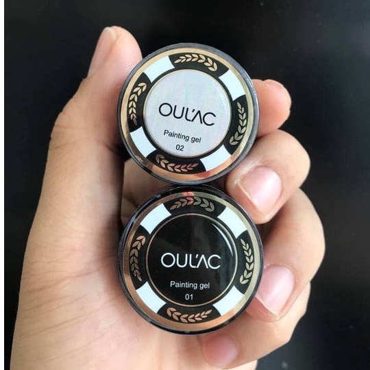 Gel vẽ đen trắng oulac 3D cao cấp gel vẽ nổi siêu đặc.