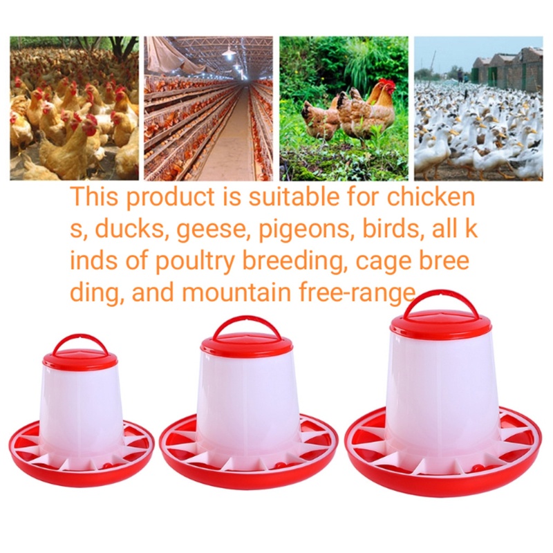 Dụng Cụ Cho Gà Ăn Bằng Nhựa Có Tay Cầm Tiện Lợi