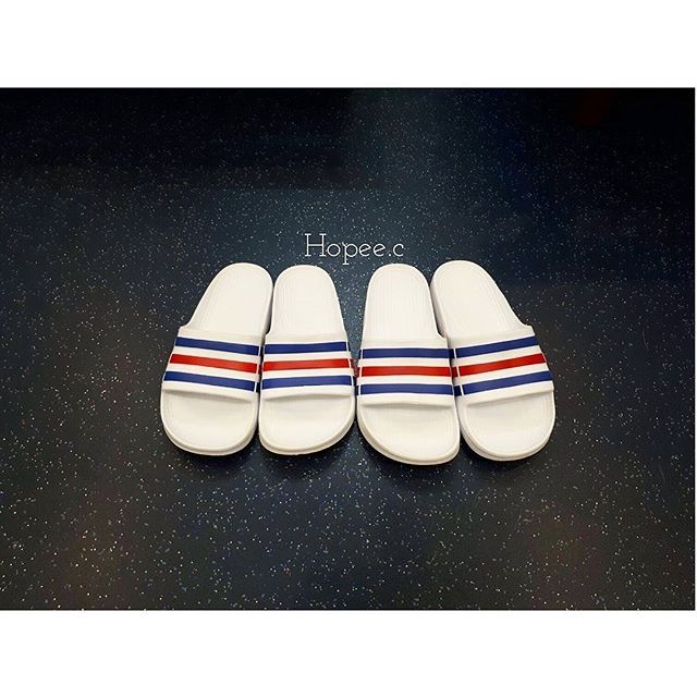 Dép Adidas Duramo Slide trắng 2 sọc