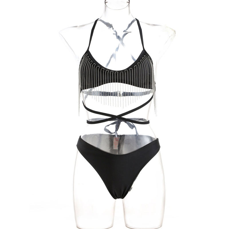 Bộ Đồ Bơi Bikini Lưng Cao Màu Sắc Tươi Tắn