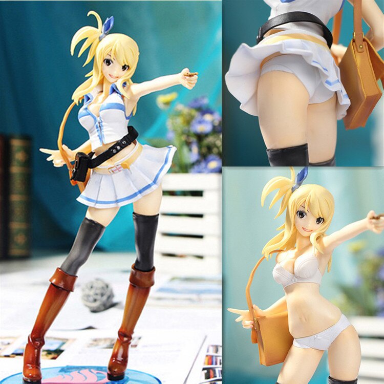 *Japan Anime Fairy Tail Lucy Heartfilia 8" Sexy Cast Off PVC Figure 1/7 scale brand New free shipping*