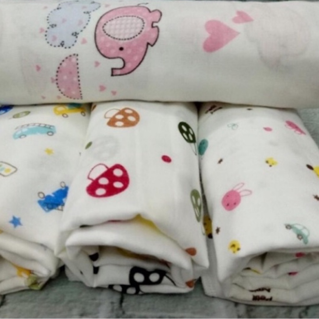 Khăn tắm cho bé, khăn tắm KiBa 4 lớp hoa văn xuất Nhật