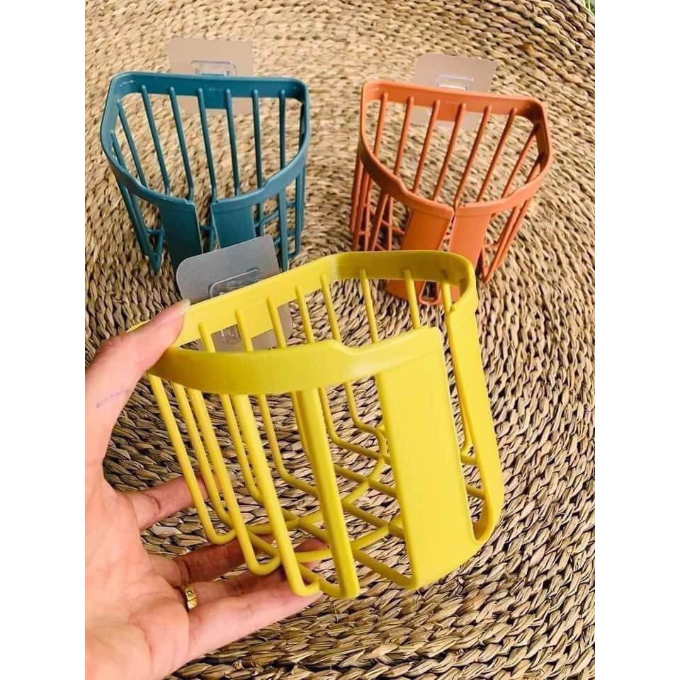 Combo 2 Giỏ Đựng Giấy Vệ Sinh - Giỏ Đựng Đồ Nhà Vệ Sinh Đa Năng Dán Tường