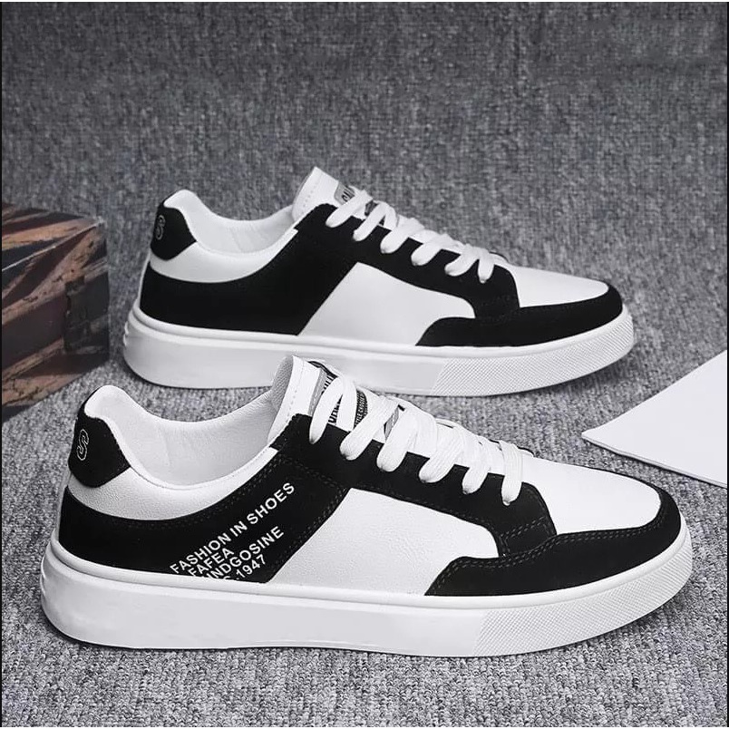 Giày Sneaker Nam thể thao màu trắng cổ cao cho học sinh phong cách Hàn Quốc TAKUTA mã TVN