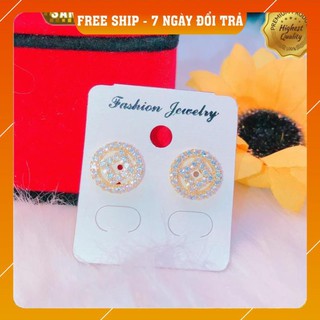 [ GIÁ SỐC ] Bông tai nữ kim tiền mạ vàng 18k sang trọng Gadoshop - đeo đi chơi siêu sang trọng