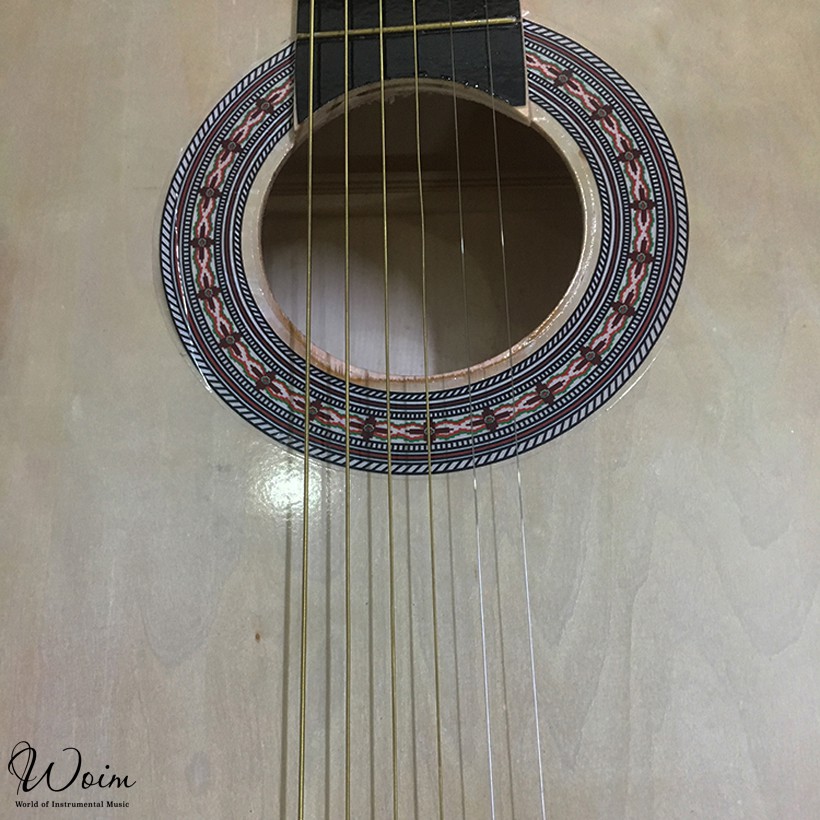 Đàn Guitar Woim Acoustic Dáng D GU04 Màu Gỗ Hồng Đào