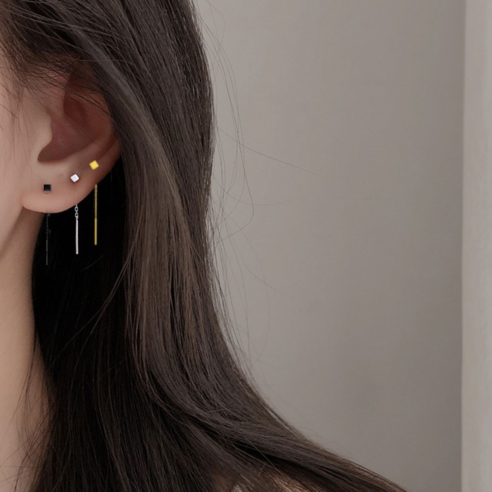 Khuyên tai dạng ngắn thiết kế độc đáo cho nữ