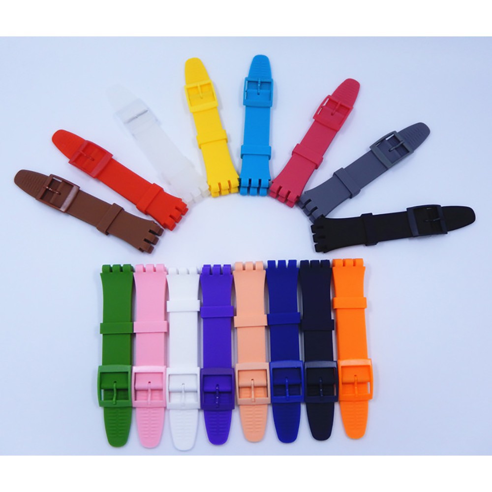 Dây đeo bằng cao su silicone cho đồng hồ đeo tay 16mm 17mm 19mm