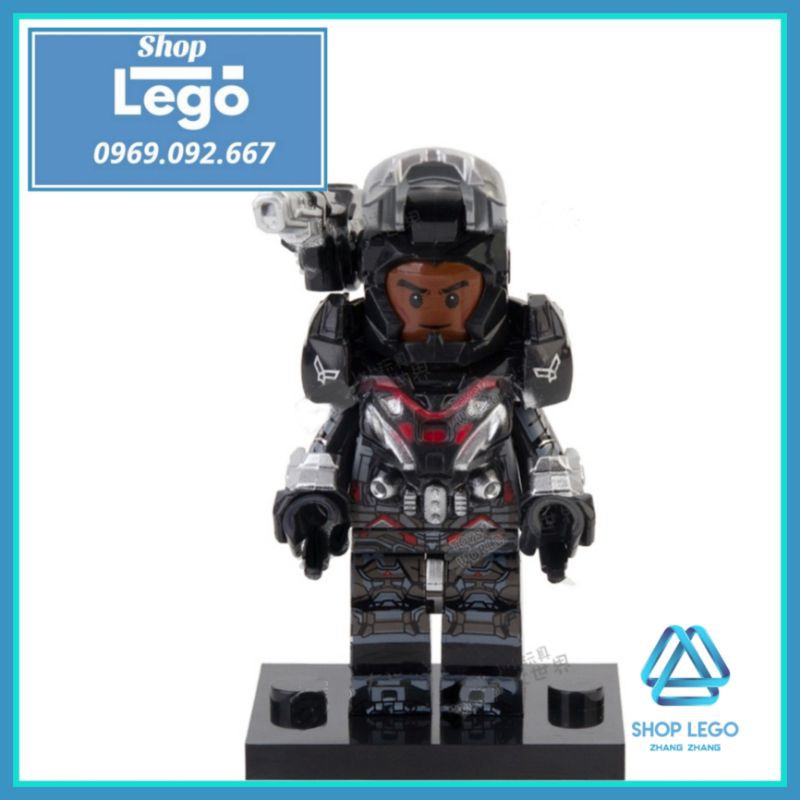 Xếp hình War Machine Mark VII trong Avengers Endgame tặng thêm giáp, mũ và laze Lego Minifigures V003