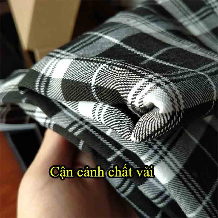 [QN14] Quần Caro nữ ống suông lưng cao dáng rộng nhiều màu phong cách cullotes freezise
