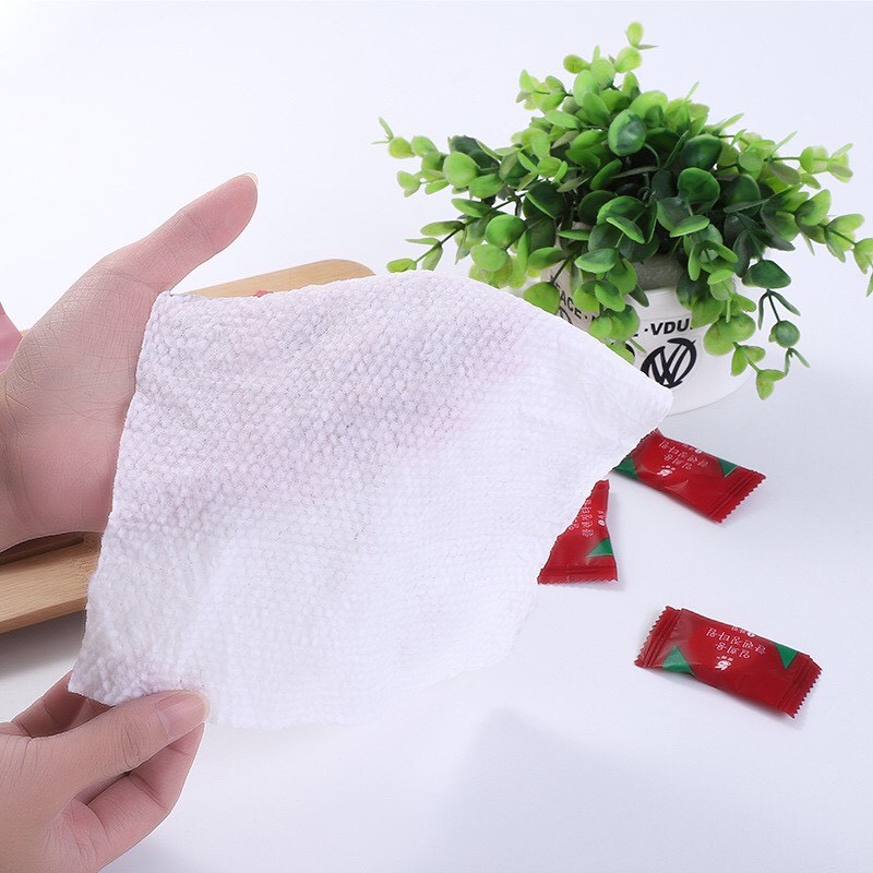 Khăn Giấy Nén Hàn Quốc Dạng Viên Bỏ Túi Du Lịch Tiện Lợi An Toàn