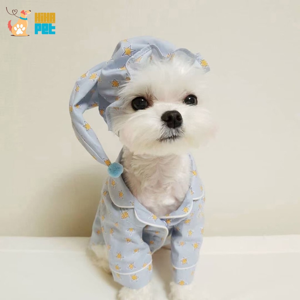 Áo Pijama Có Nón Chó Mèo Form Hàn Quốc Quần Áo Thú Cưng Hình Phủ Thuỷ Chuẩn Cao Cấp Hihapet.