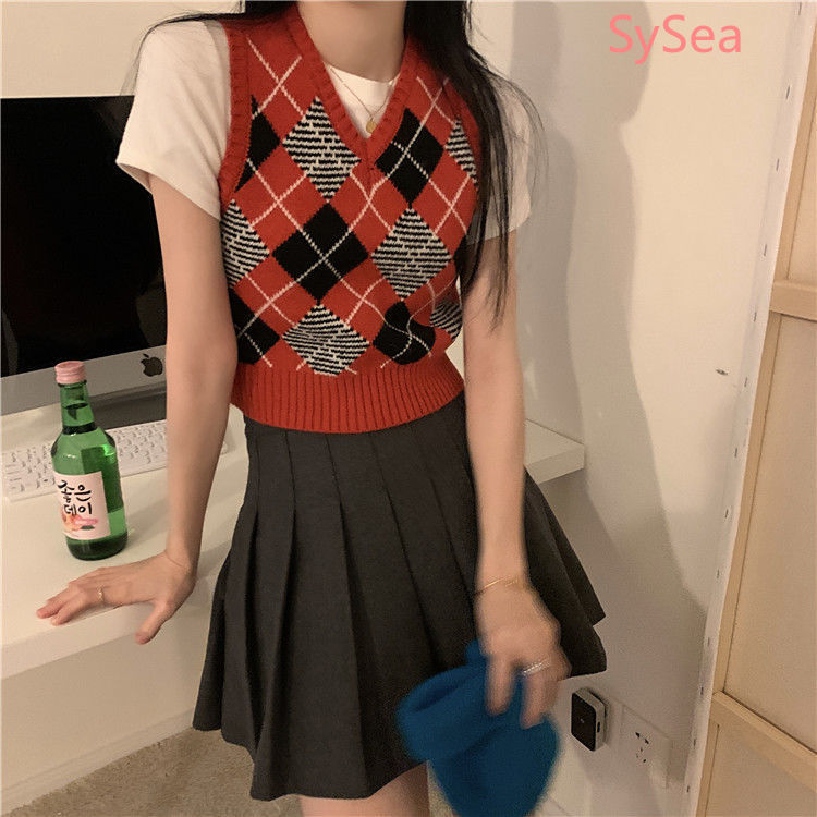 Áo Dệt Kim Sát Nách Thời Trang Mùa Hè Cho Học Sinh