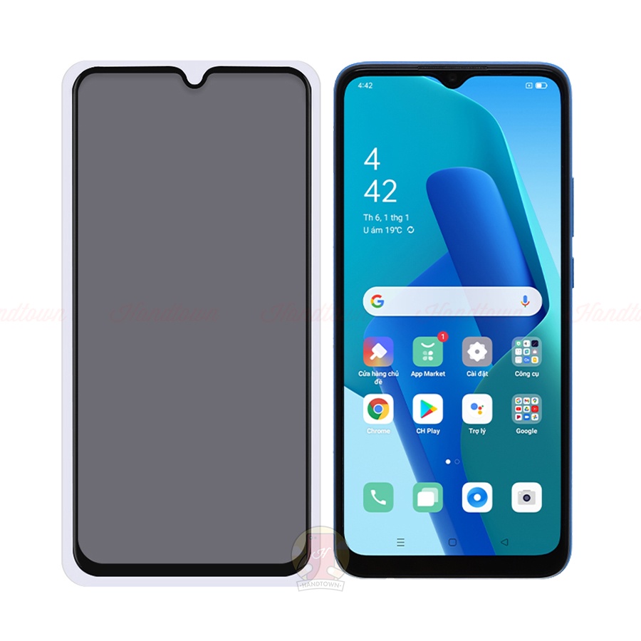 Kính Cường Lực Oppo A16K Cường Lực Chống Nhìn Trộm Chống Xước Chống Nước Cao Cấp Không Châm Li Ti Handtown