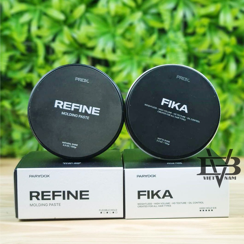 Sáp vuốt tóc nam Fika Ver 3 , Refine Molding Paste - Thể tích 100gr -  Paradox - Youtuber Huy Quốc