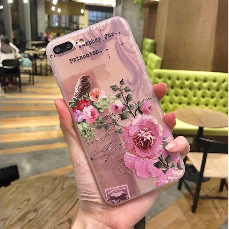 Ốp hoa châu âu iPhone 6 6s 6 plus 6s plus 7 7 plus 8 8 plus x xr xs max 11 pro max 3D đẹp sang trọng a01