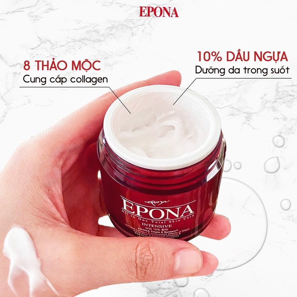 Kem Epona Hồng Sâm Dưỡng Trắng da, Giảm Thâm Nám Epona Red Ginseng Gold Whitening Cream 50ml