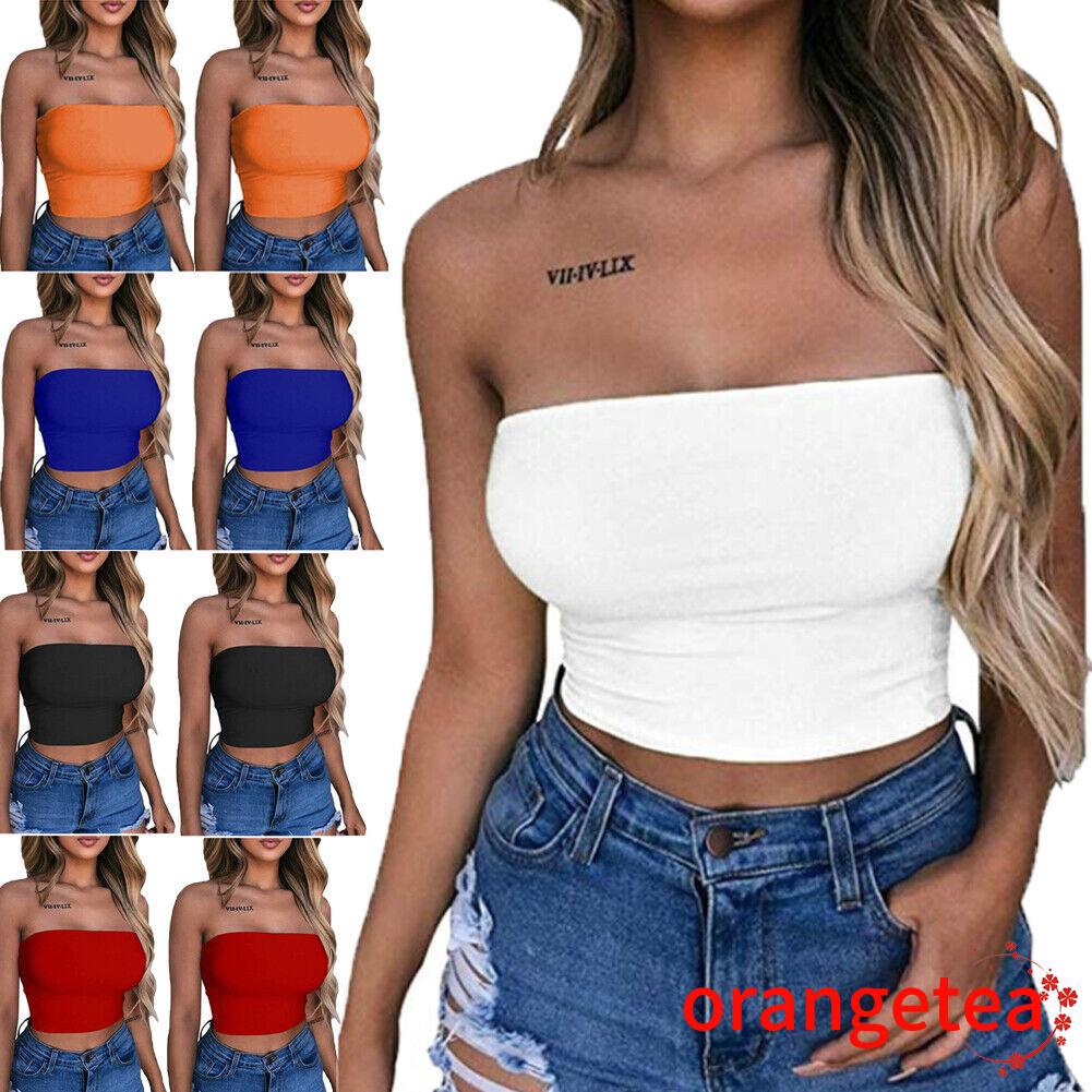 Áo Croptop Hở Vai Thiết Kế Quyến Rũ Cho Nữ