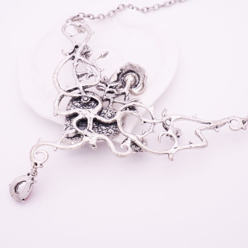 Vòng cổ choker đính kim cương giả màu đỏ phong cách Gothic Victorian Punk quà tặng cho tiệc chiều cocktail Halloween