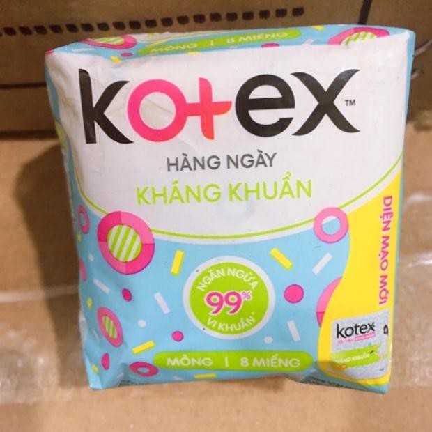 Băng vệ sinh hằng ngày Kotex kháng khuẩn 8 miếng