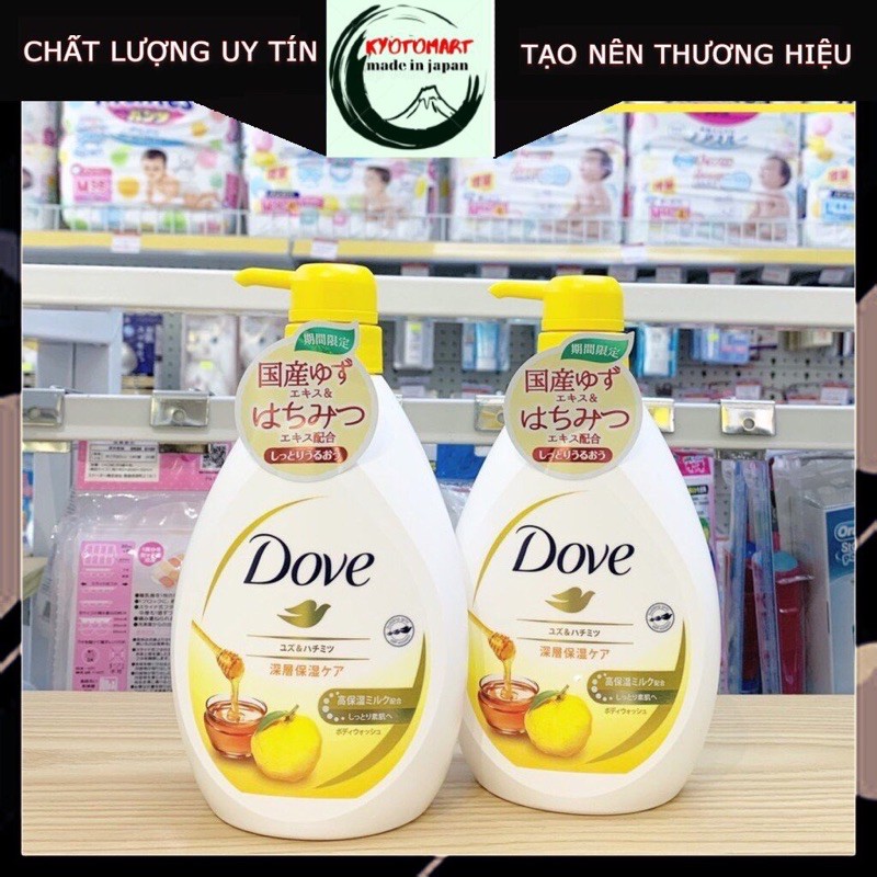 Sữa Tắm Dove HƯƠNG CAM chanh, mật ong 500ML Nội Địa Nhật