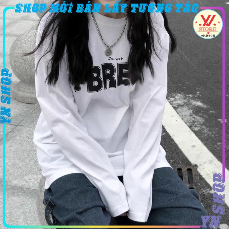 Áo thun tay dài form rộng in chữ BSTTM ,áo phông dài tay chất cotton dày đẹp in hình chữ xanh