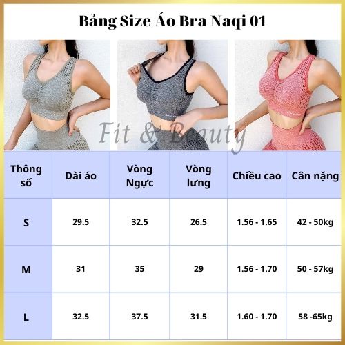 Áo bra tập gym nữ nâng ngực Naqi chính hãng, bra thể thao không gọng BNAQ01