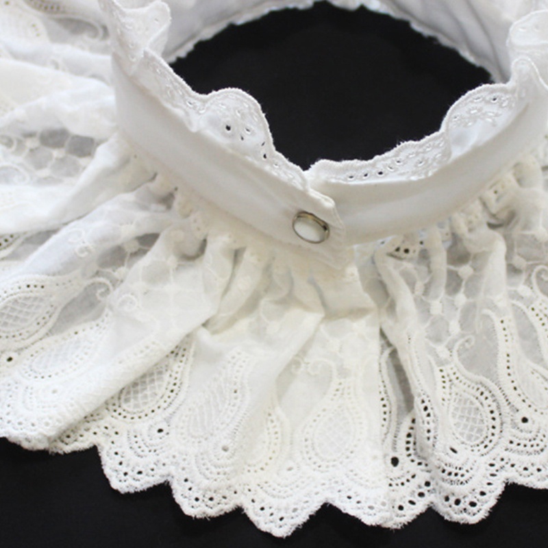 Brroa Áo Sơ Mi Trắng Nửa Cổ Đứng Giả Khăn Choàng Cỡ Lớn Thêu Họa Tiết Paisley Vintage Cho Nữ